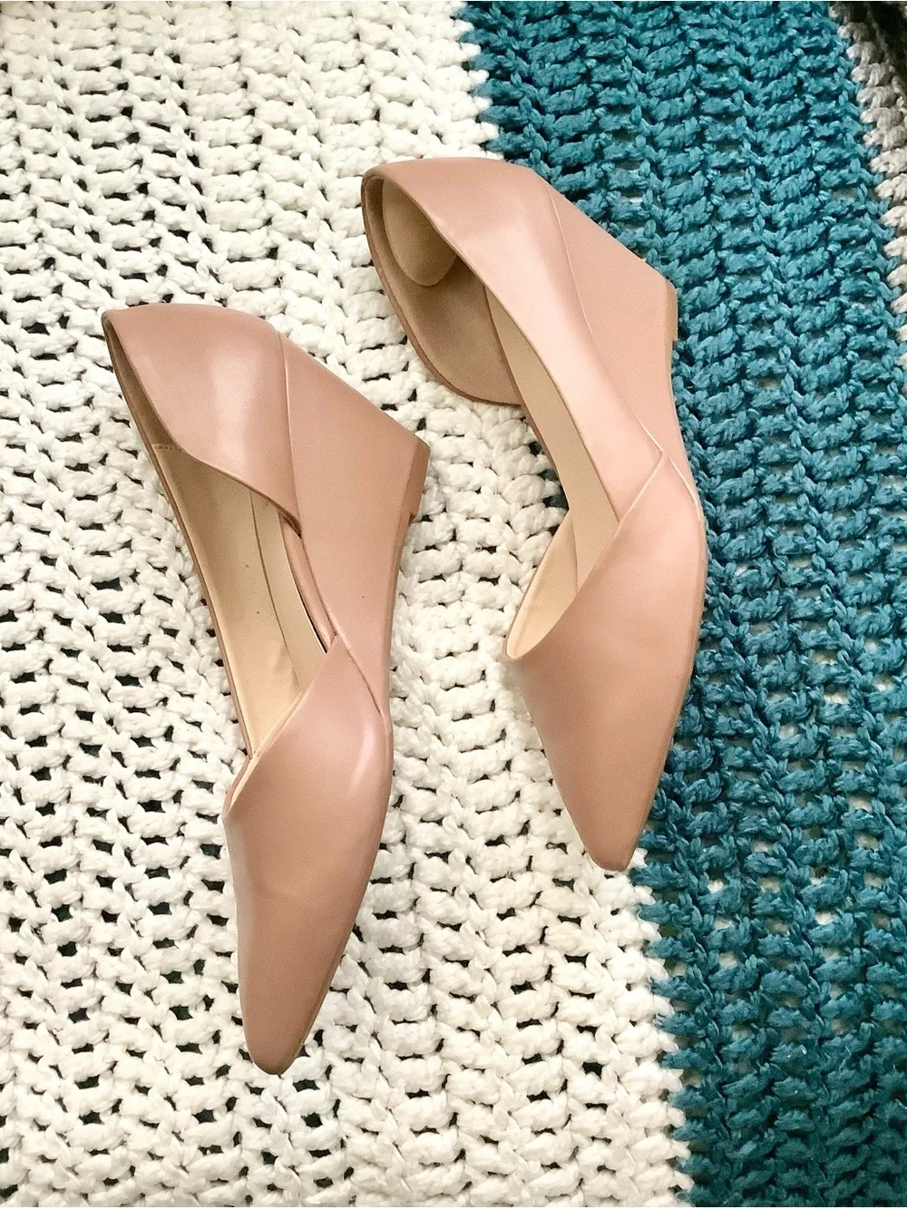Kenneth Cole Reaction Blush Nude Pointed D'Orsay Wedges